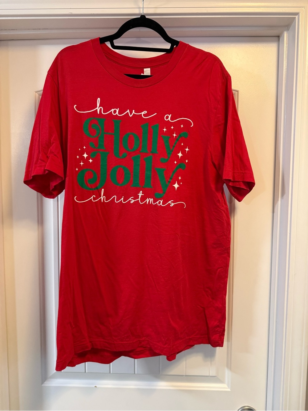 Bella Canvas Red 'Holly Jolly' Christmas Tee